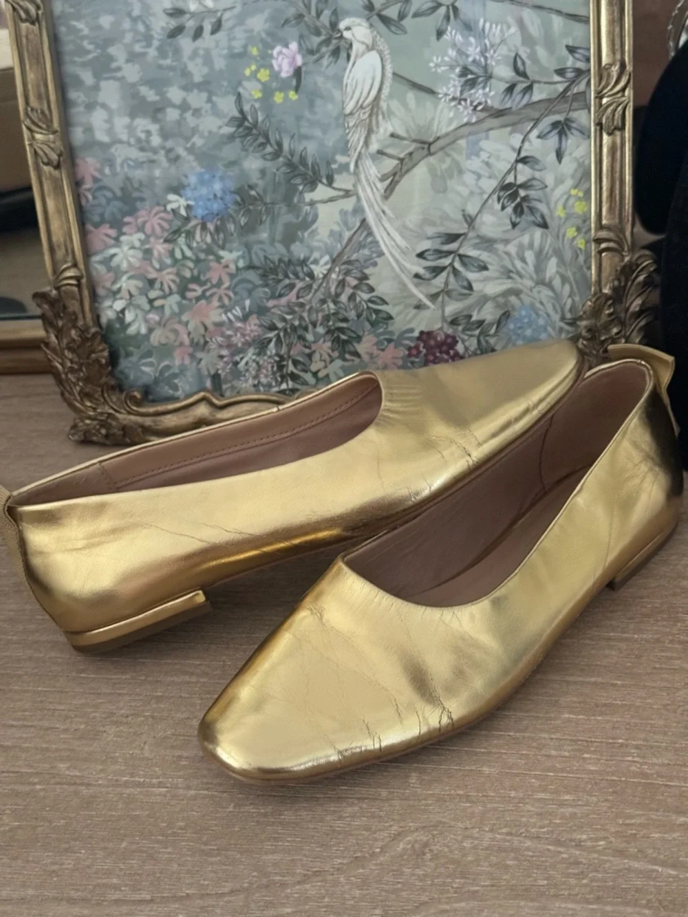 Franco Sarto women's Vana slip-on ballet flats in gold metallic | Size 7